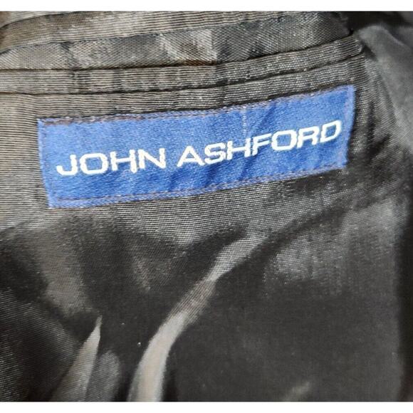 John Ashford $250 43L Blue Brown Gray Tweed Wool Blend Sport Coat Blazer - Picture 6 of 10